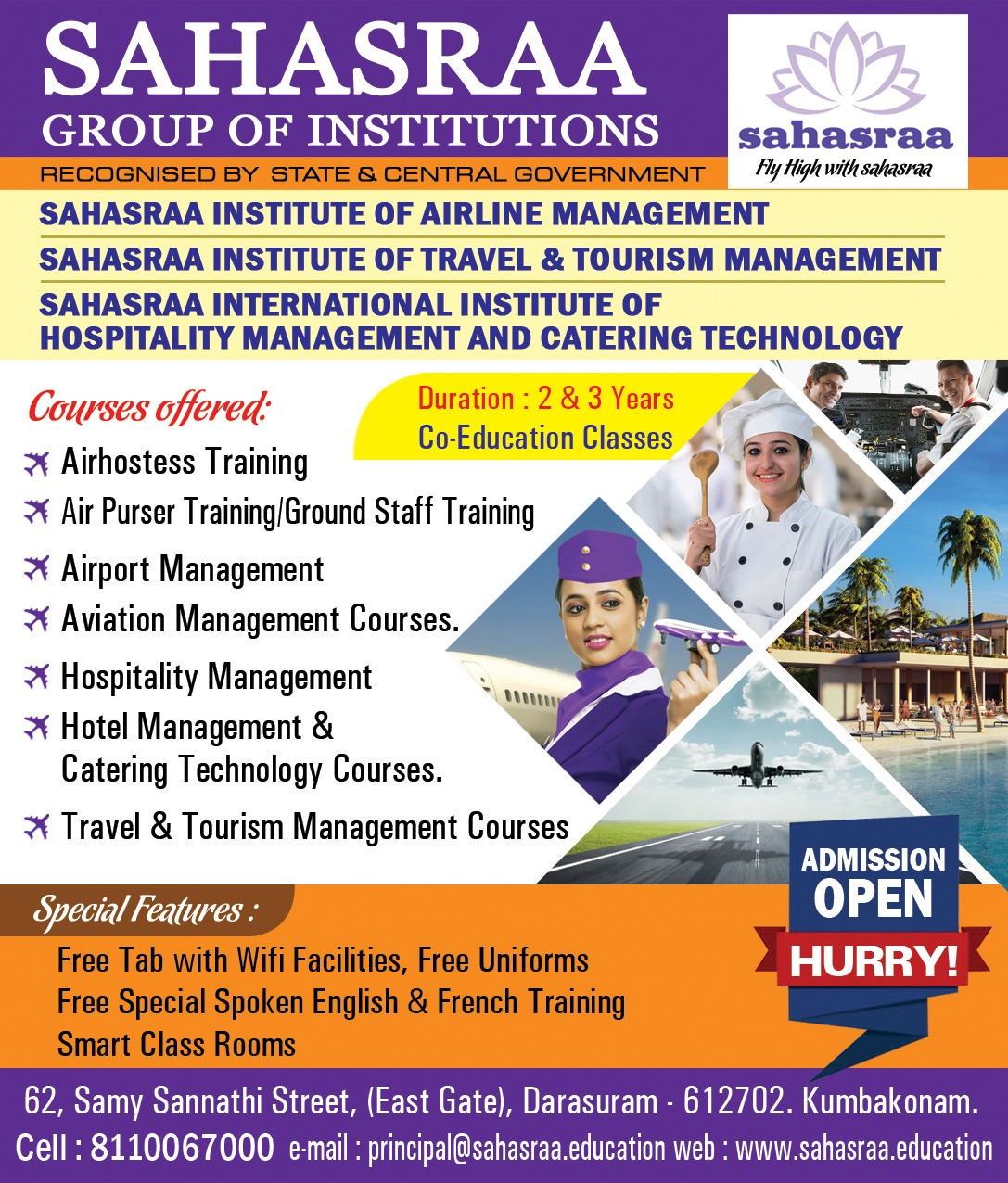 Sahasraa Admission Open